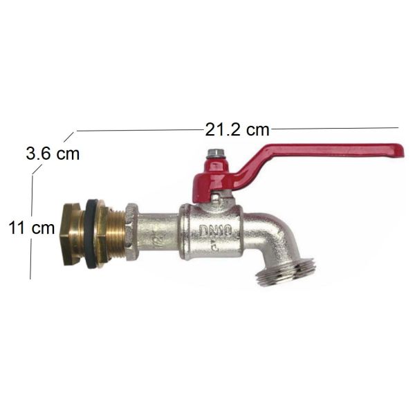 Kit traversée de cuve avec robinet 1/4 tour  - BOUTTE