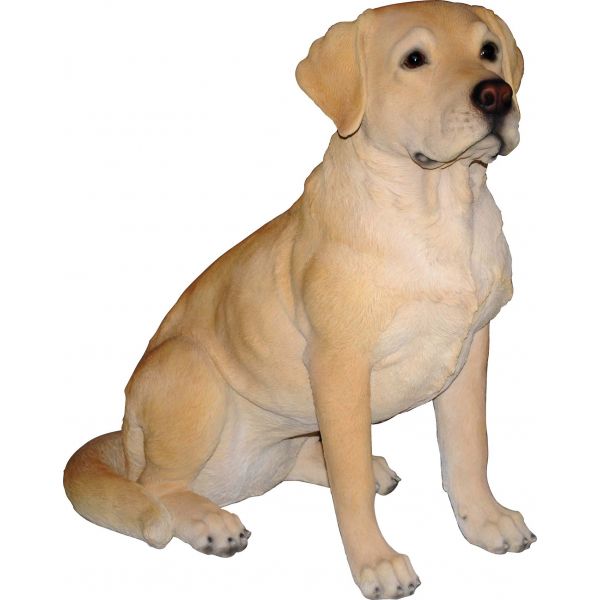 Labrador assis en résine 54 cm