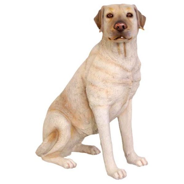 Labrador assis en résine 80 cm