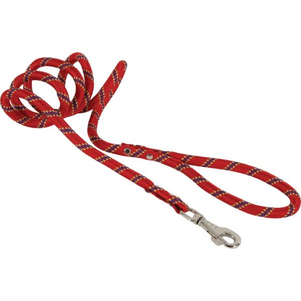 Laisse nylon corde 13 mm rouge - ZOL-1356