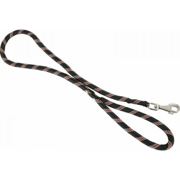Laisse en nylon ultrarésistante noire 13 mm