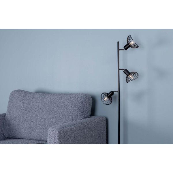 Lampadaire en acier abat-jour filaire Elsa - VENTURE HOME