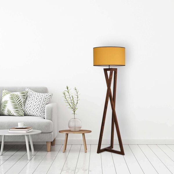 Lampadaire en bois Macka - HANAH HOME