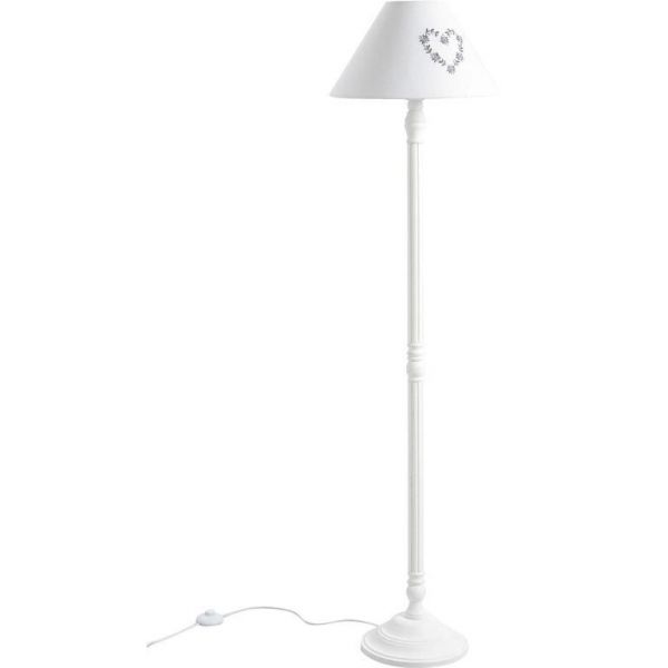 Lampadaire en bois blanc 150cm