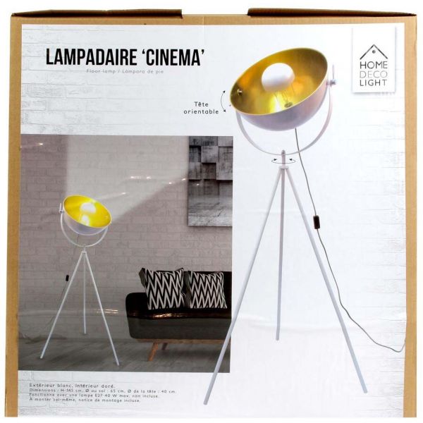 Lampadaire cinéma en métal tête orientable Cooper - THE HOME DECO LIGHT