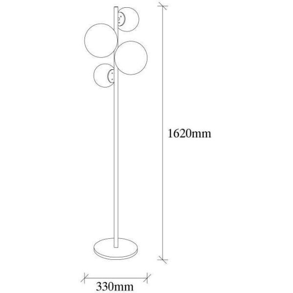 Lampadaire en métal Fazli - ASI-0196