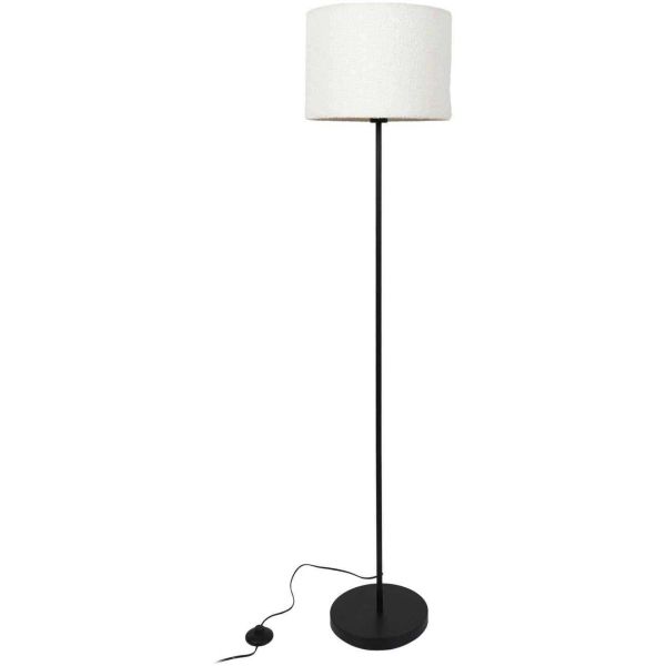 Lampadaire en métal abat-jour bouclette