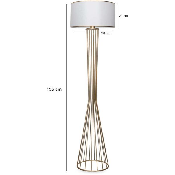 Lampadaire en métal doré Lamp - ASI-0220