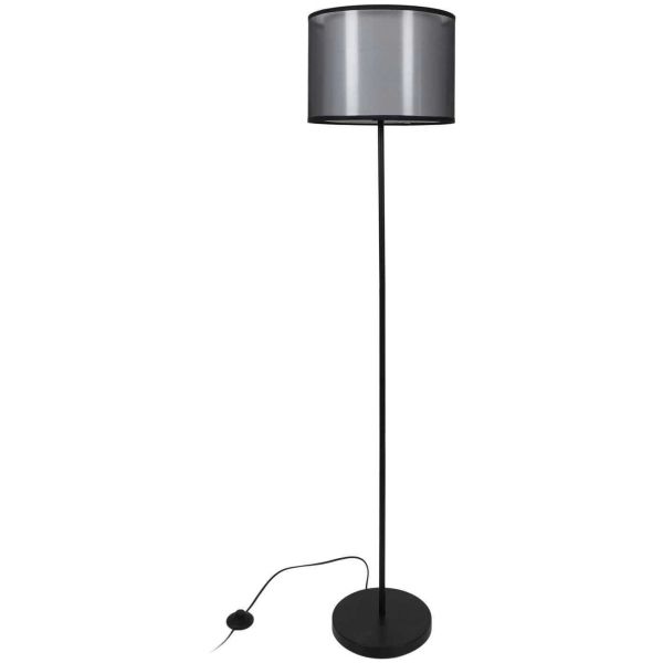 Lampadaire en métal noir Lounge