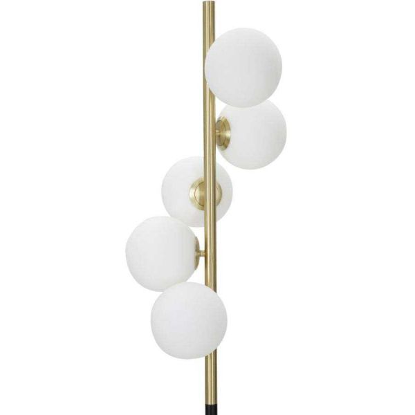 Lampadaire en métal noir et doré Glamy 30 x 160 cm - 5