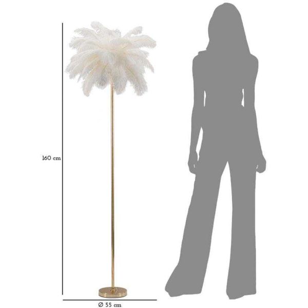 Lampadaire en métal et plastique Palm 55 x 160 cm - MAU-0224