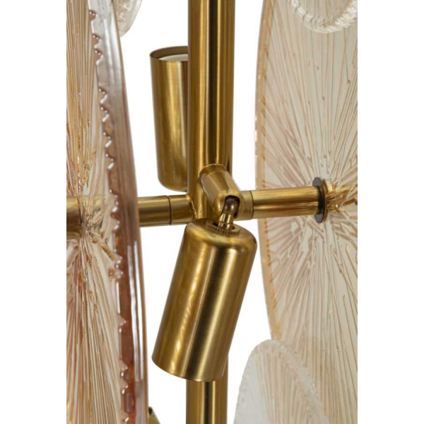 Lampadaire en métal et verre Osaka 30 x 164 cm - 7