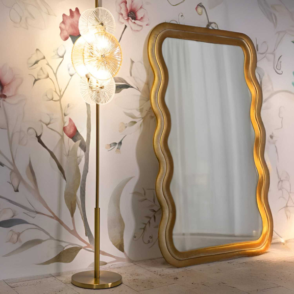 Lampadaire en métal et verre Osaka 30 x 164 cm - MAURO FERRETTI