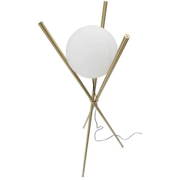Lampadaire trépied en métal doré Glamy 55 x 155 cm - 5