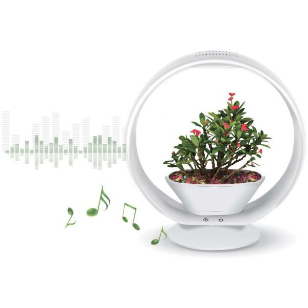 Lampe LED ludique avec jardinière intégrée et enceinte bluetooth