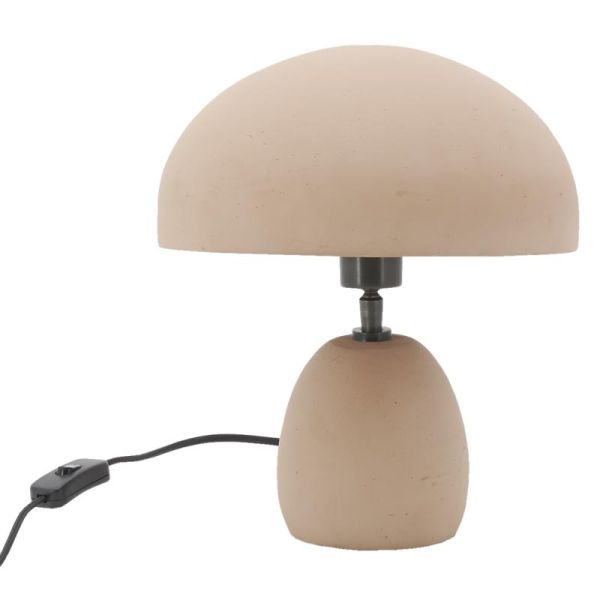 Lampe en argile taupe