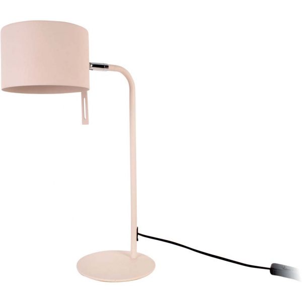 Depuley Lampe de table moderne en or rose pour salon, petite lampe de bureau  en métal à base évidée avec abat-jour en tissu, lampes de chevet 5 W pour  chambre/bureau/côté (ampoule E26