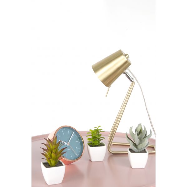 Lampe de bureau en métal satiné Z - LEITMOTIV