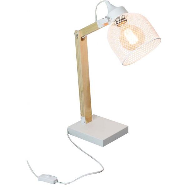 Lampe de bureau style industriel métal et bois - 29,90