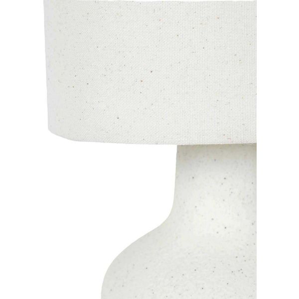 Lampe en céramique abat-jour en lin 20 x 50 cm - CMP-5345