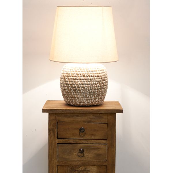 Lampe de chevet en jonc naturel - AUBRY GASPARD