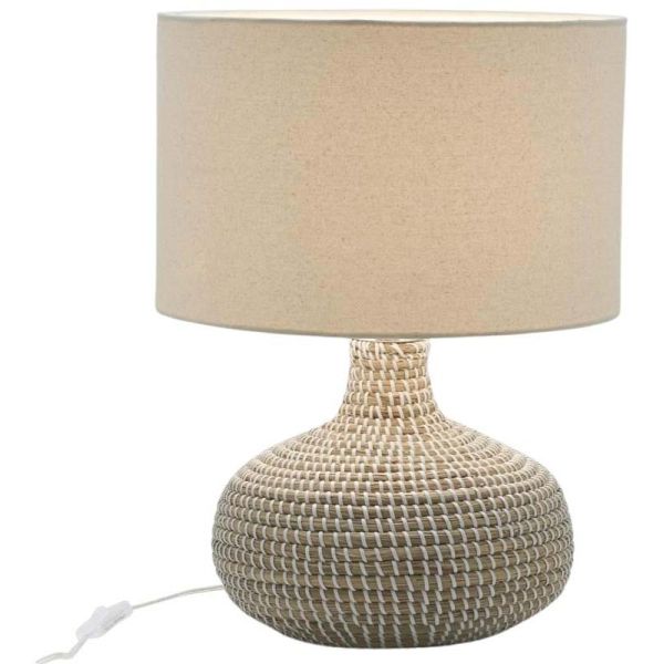 Lampe de chevet en jonc naturel - AUBRY GASPARD