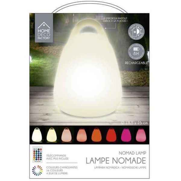 Lampe extérieur en polyéthylène avec poignée et télécommande - 43,90