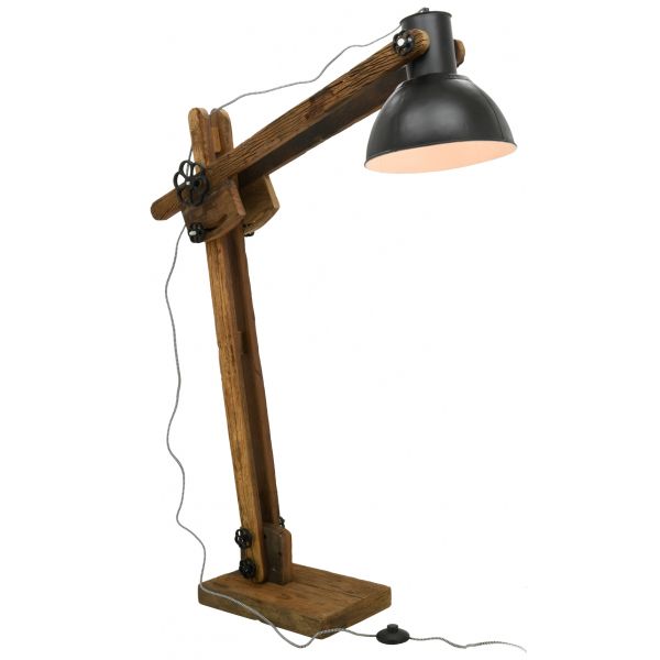 Lampe haute en bois recyclé et métal teinté Archi - AUB-4341