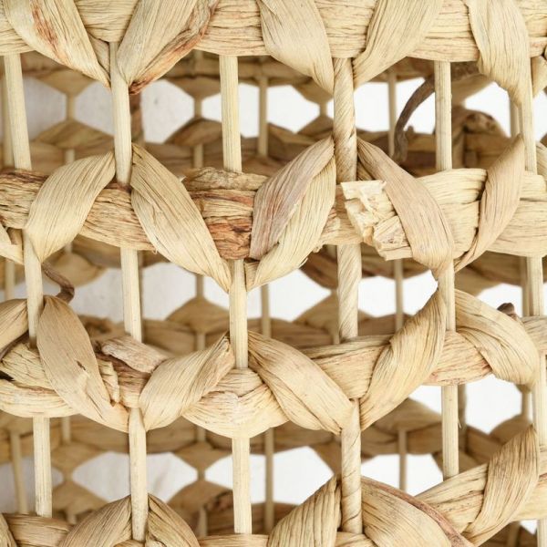 Lampe haute en jacinthe naturelle et métal - AUB-4190