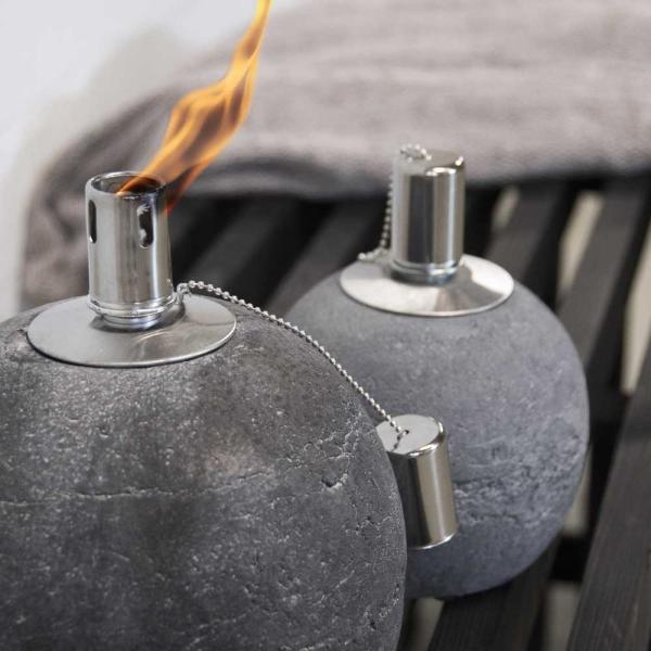 Lampe à huile en béton Organic - FANCY FLAMES