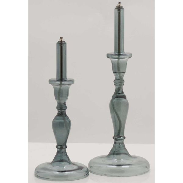 Lampe à huile en verre smoké Candle avec huile de paraffine offerte - BAZ-0154