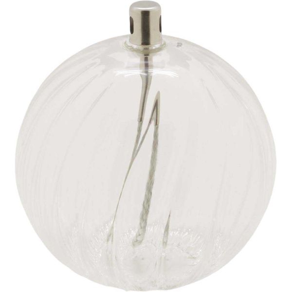 Lampe à huile en verre strié Sphere