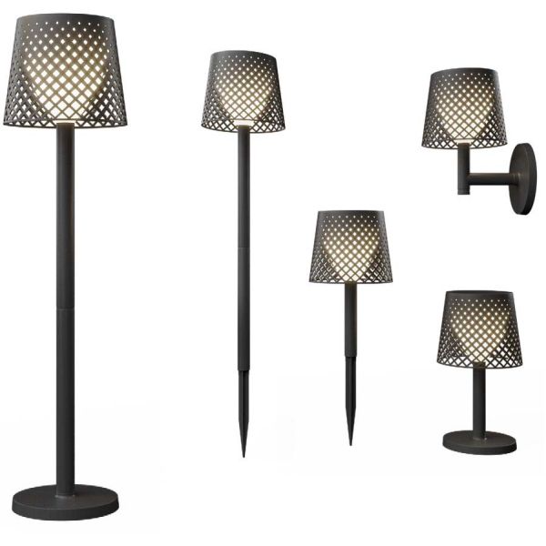 Lampe de jardin multifonction greta (noir)