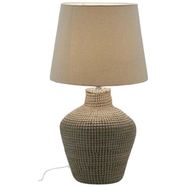 Lampe en jonc et coton - AUBRY GASPARD