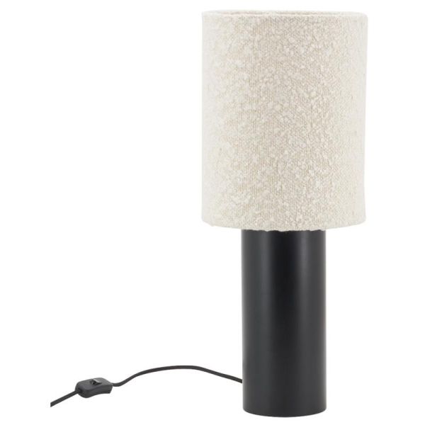 Lampe en métal et coton bouclette