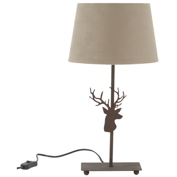 Lampe en métal décor tête de cerf - AUB-4686