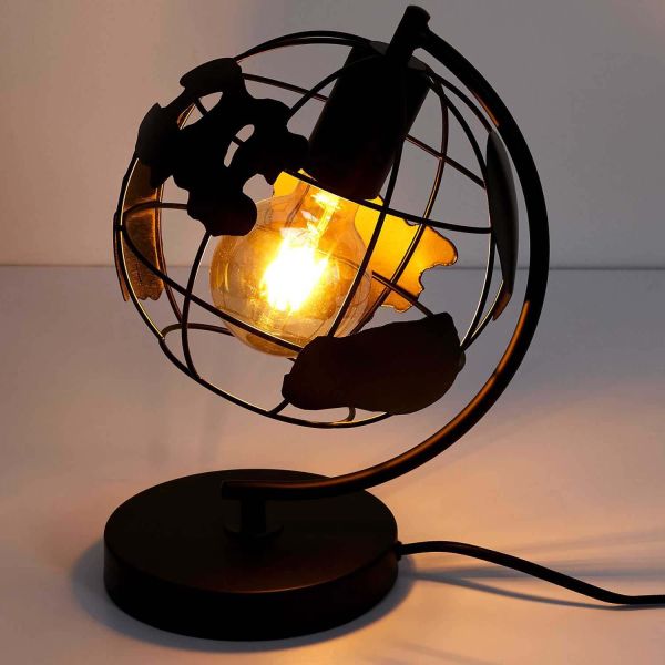 Lampe en métal noir Globe - 6