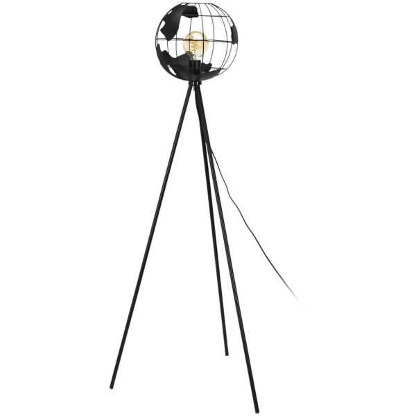 Lampe en métal noir Globe