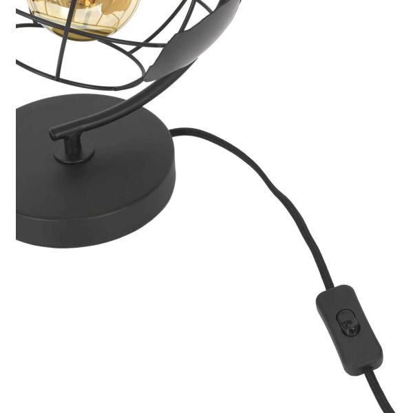 Lampe en métal noir Globe - 5