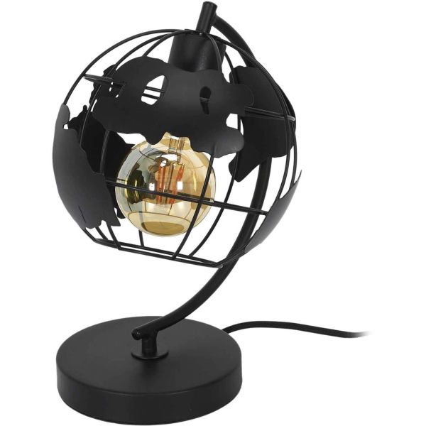 Lampe en métal noir Globe