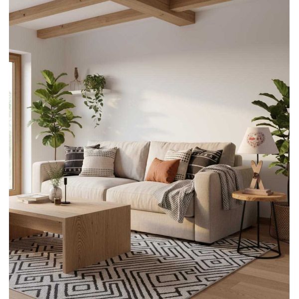 Lampe avec pied en bois décor ski - AUBRY GASPARD