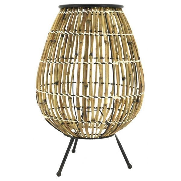 Lampe sur pied en rotin naturel