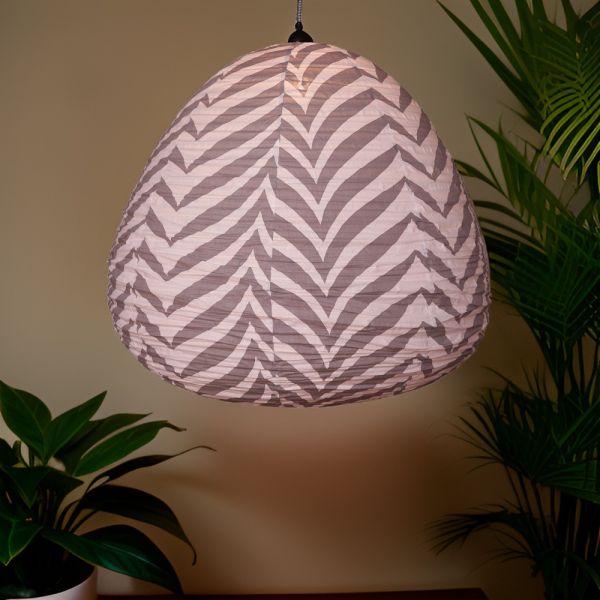 Lampe poire 70cm à poser ou suspendre Zebra grey - GONG