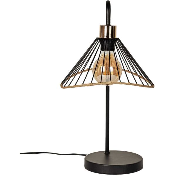 Lampe à poser avec abat-jour en rotin - THE HOME DECO FACTORY