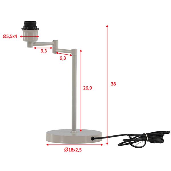 Lampe à poser en acier beige Virro - VEN-0254