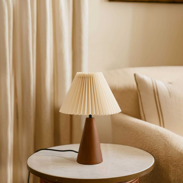 Lampe à poser en bois et PVC Serenity - HANAH HOME
