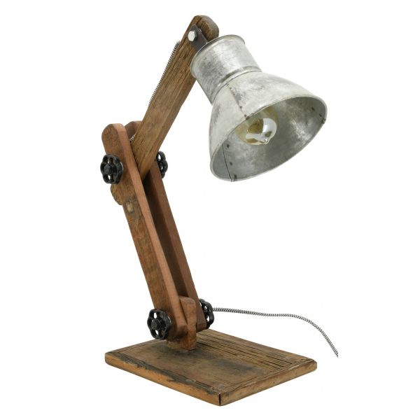 Lampe en bois recyclé et métal Archi