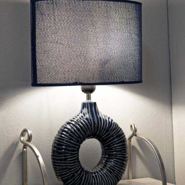Lampe à poser en céramique Seta 28.5 x 15 x 43 cm - MAURO FERRETTI