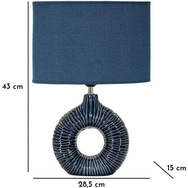 Lampe à poser en céramique Seta 28.5 x 15 x 43 cm - MAU-0521
