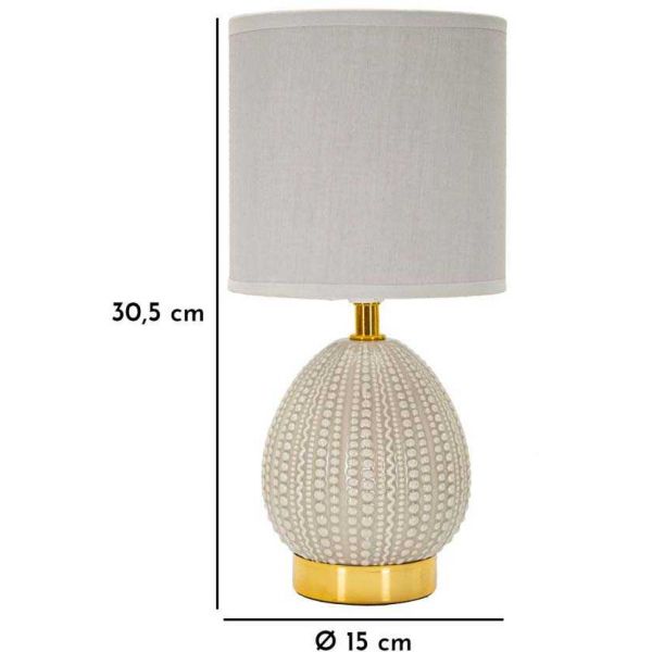 Lampe à poser en céramique  et métal Flavi 15 x 30.5 cm - MAU-0520